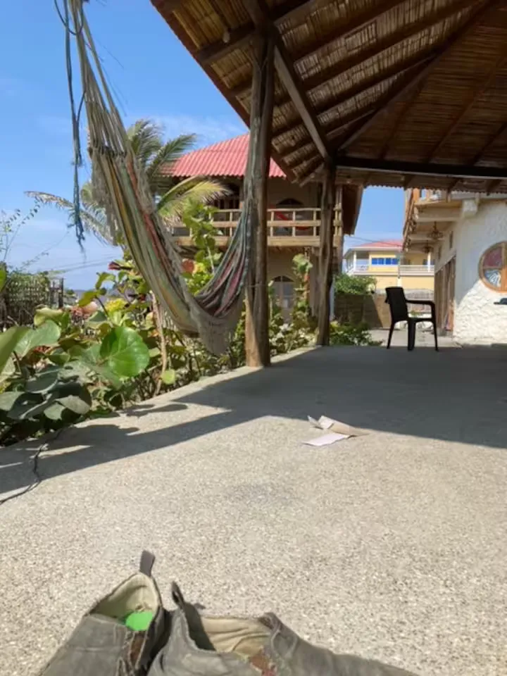 Relaxing hammock area