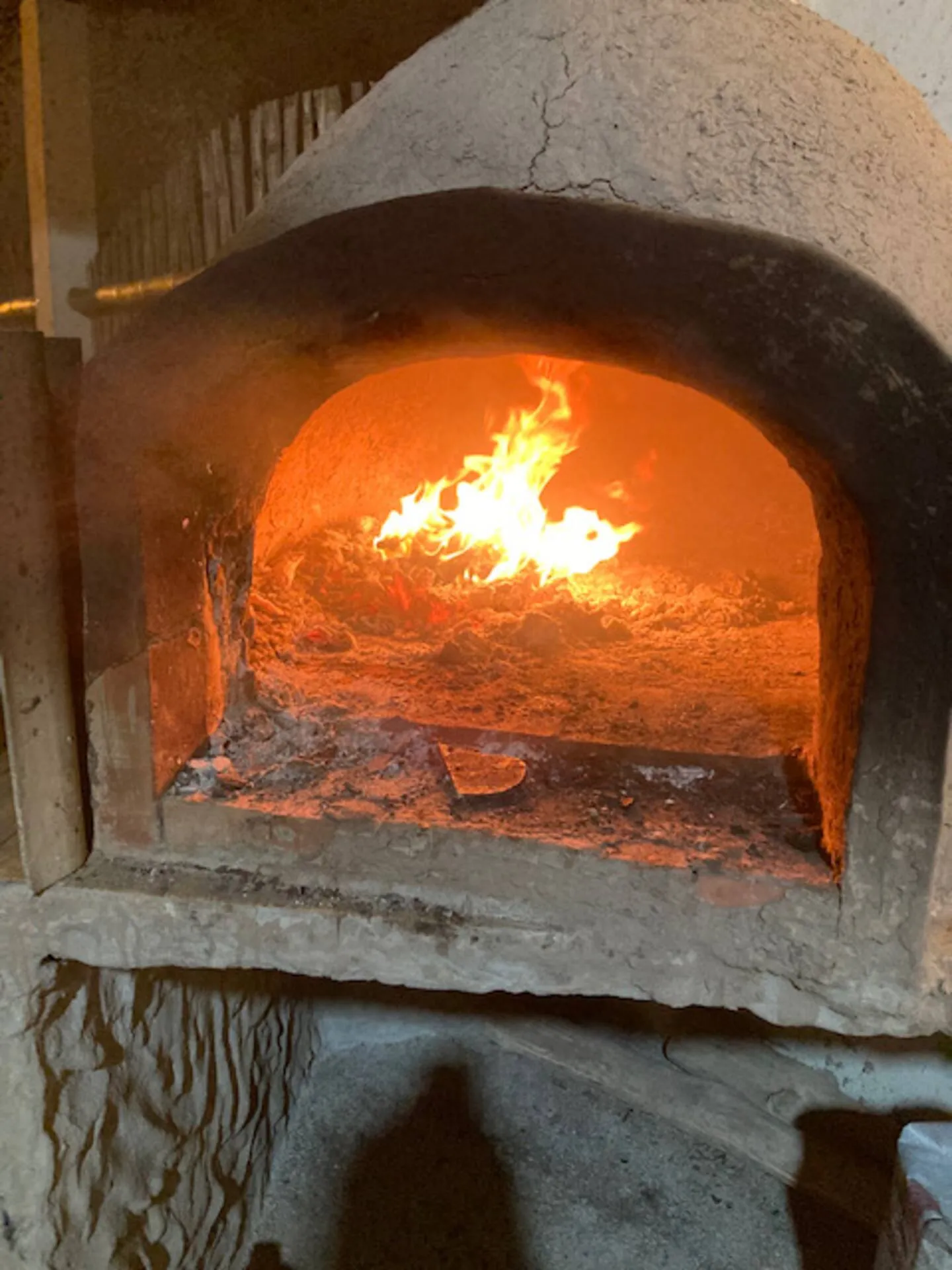 Stone pizza oven and cookout area