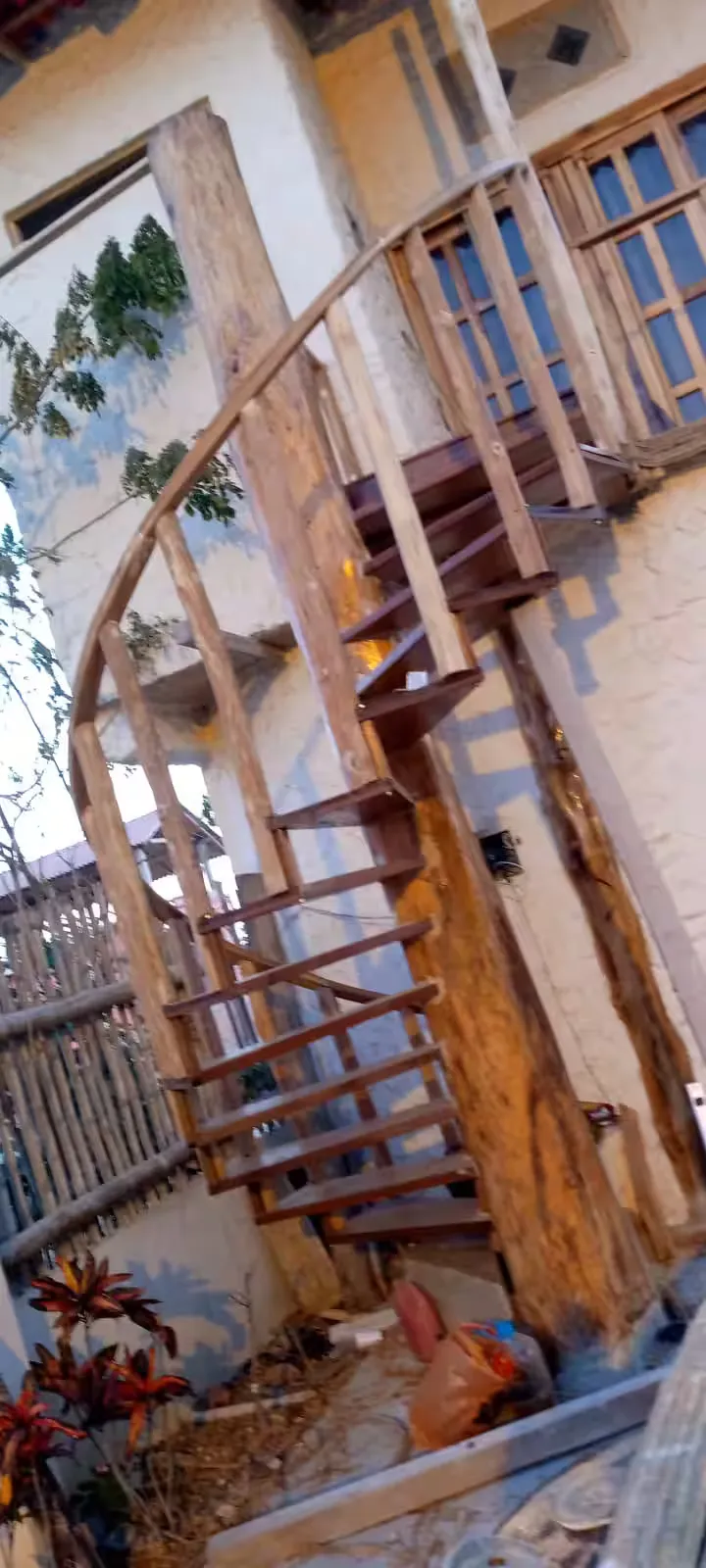 Stairs going up to a room